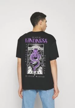 YOURTURN Dragon Graphic TeeUnisex - T-Shirt Print - Black