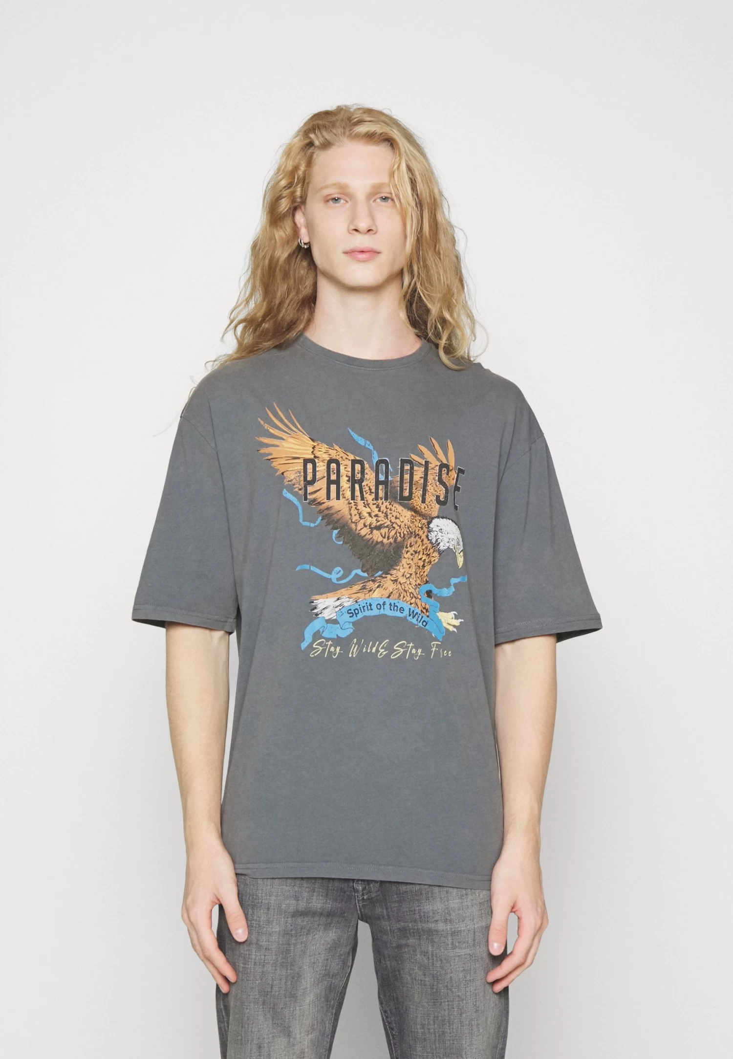 YOURTURN Unisex - T-Shirt Print - Mottled Black 1 YOURTURN Unisex - T-Shirt Print - Mottled Black