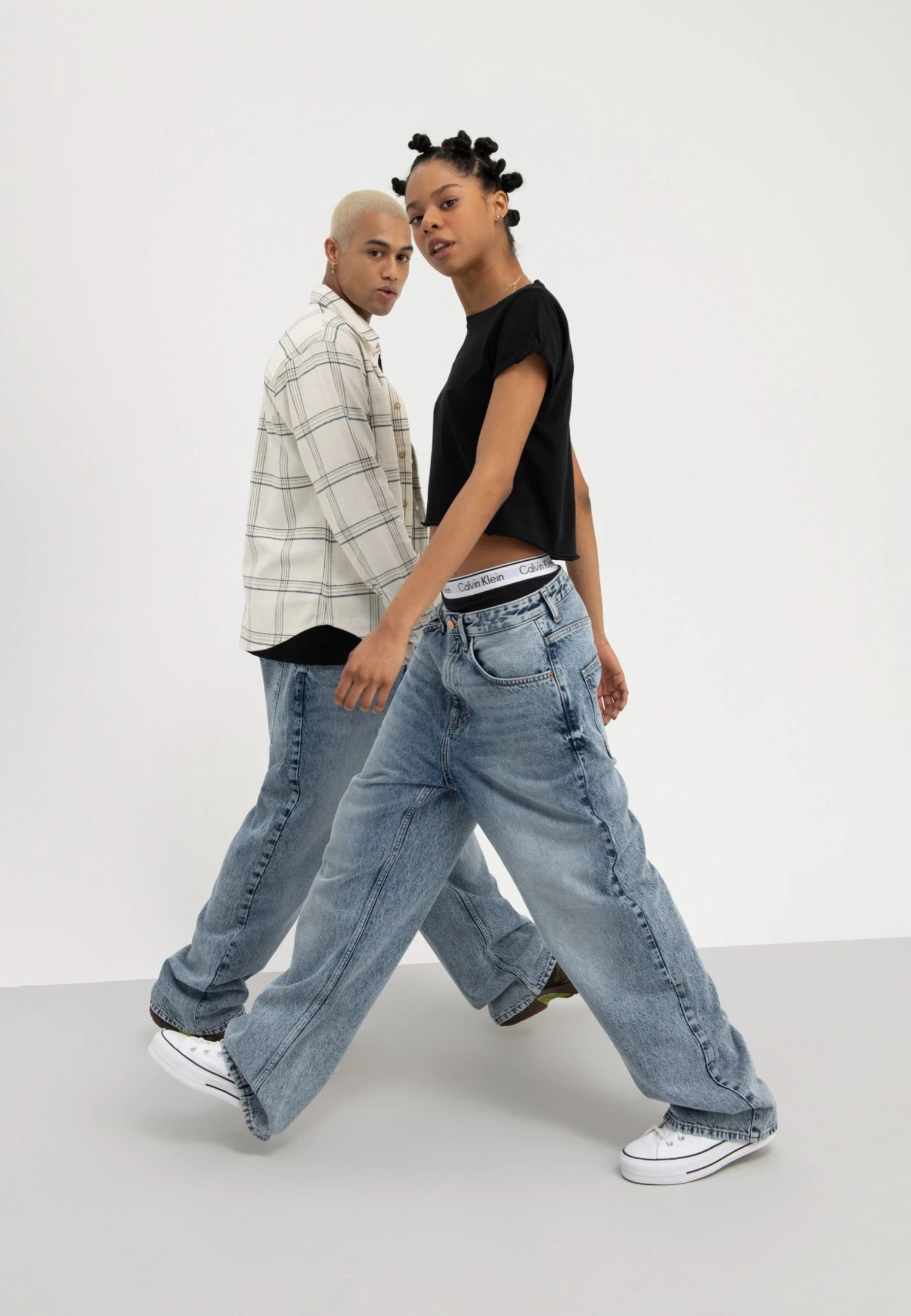 YOURTURN Baggy Jeans Unisex - Relaxed Fit Jeans - Dark Blue Denim 3 YOURTURN Baggy Jeans Unisex - Relaxed Fit Jeans - Dark Blue Denim - Afbeelding 3