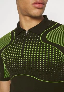 YOURTURN Unisex - Poloshirt - Black/Green -Yourturn 55d461bd263e4076ade0a1ccce803e32