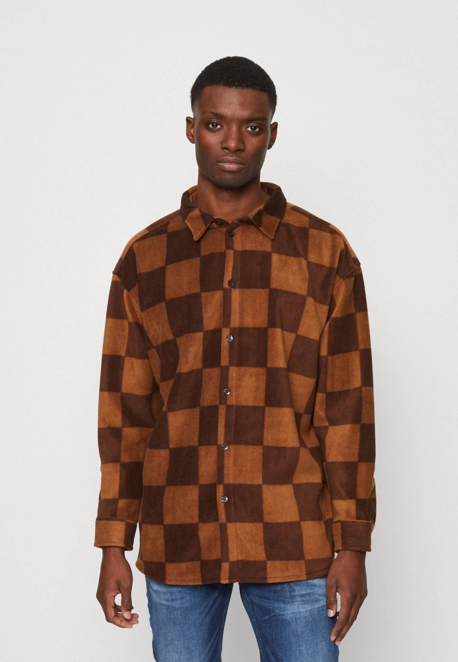 YOURTURN Unisex - Overhemdblouse - Brown 1 YOURTURN Unisex - Overhemdblouse - Brown