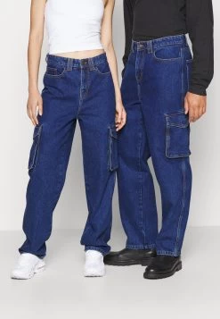 YOURTURN Cargo Denim Wide Leg Unisex - Relaxed Fit Jeans - Rinsed Denim