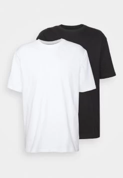 YOURTURN 2 Pack Unisex - T-Shirt Basic - Black/White