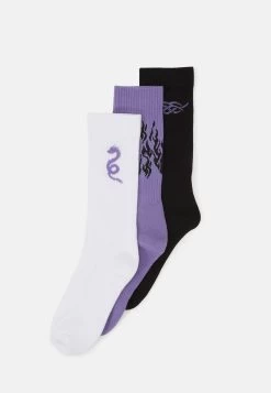 YOURTURN 3 Pack - Sokken - Black/Purple /Off-White