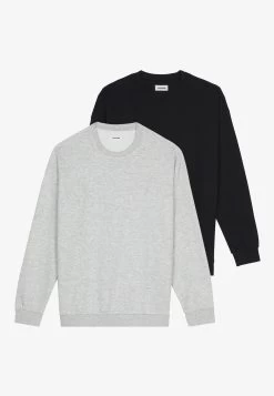 YOURTURN Unisex 2 Pack - Sweater - Black/Mottled Light Grey -Yourturn ca48994b3c274aa685423dccdbfee630