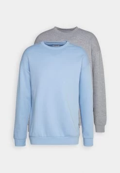 YOURTURN Unisex 2 Pack - Sweater - Light Blue/Mottled Grey -Yourturn d5605caa08164fc8800d1ae1108c4f57