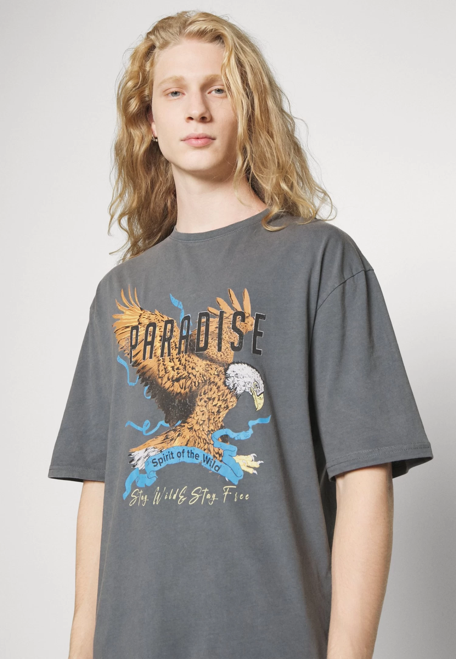 YOURTURN Unisex - T-Shirt Print - Mottled Black 4 YOURTURN Unisex - T-Shirt Print - Mottled Black - Afbeelding 4