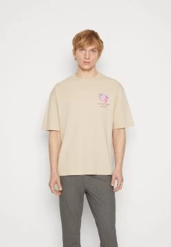 YOURTURN Graphic Tee Unisex - T-Shirt Print - Beige