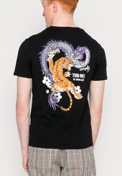 YOURTURN Dragon Tiger Tee - T-Shirt Print - Black